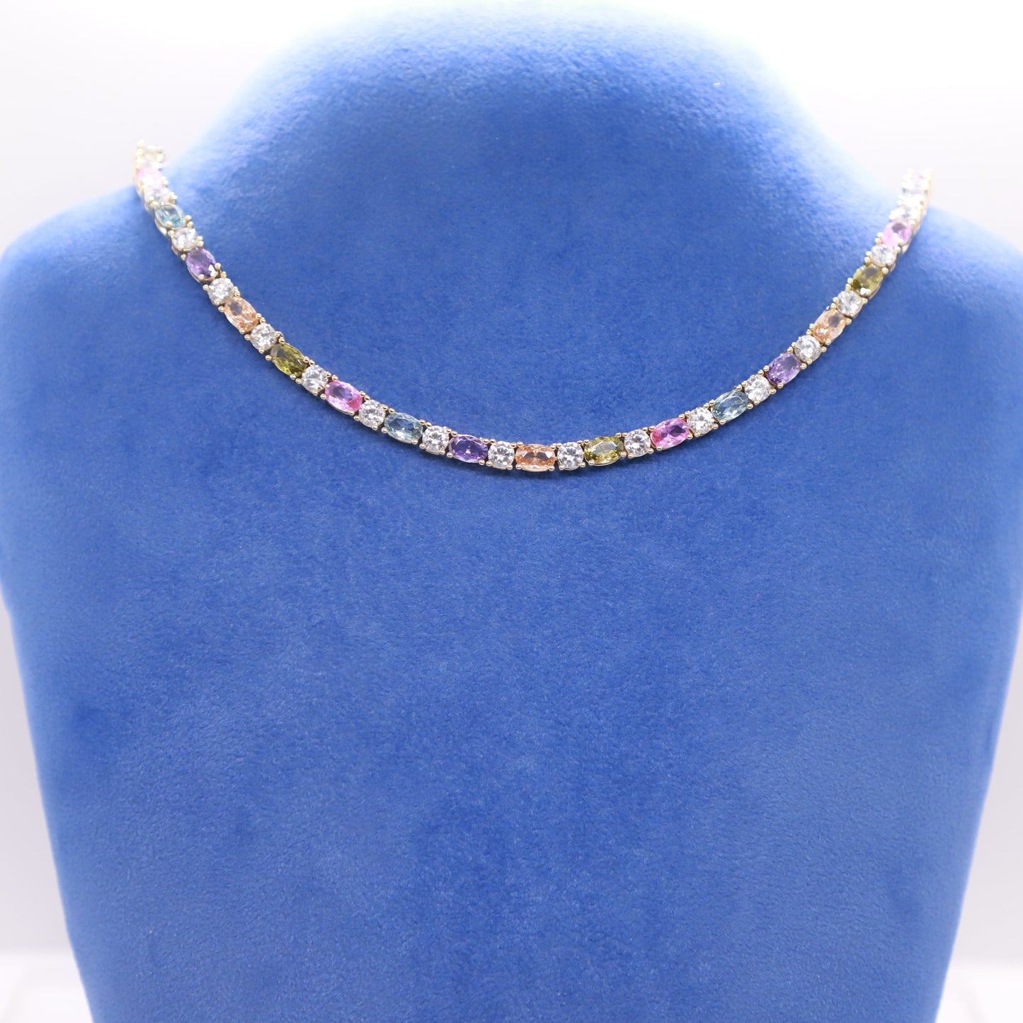 Collana tennis multicolor