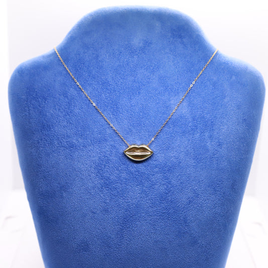 Collana labbra silver